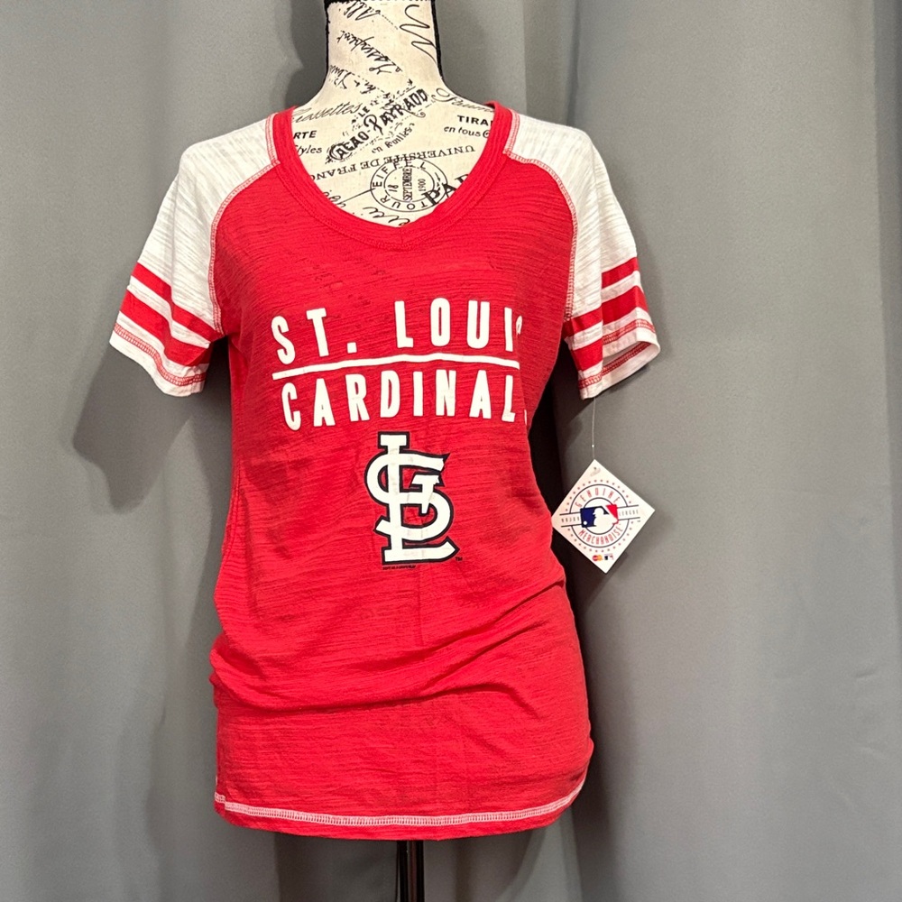 Source Unknown St. Louis Cardinals Red & White Short Sleeve Tee